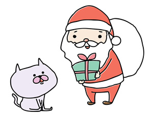 サンタと猫